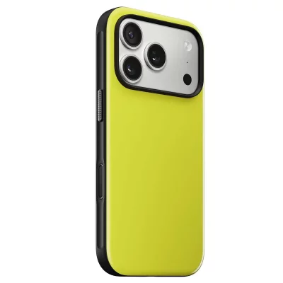 NOMAD Coque pour iPhone 17 Pro MagSafe Antichocs S&eacute;rie Modern Vert citron
