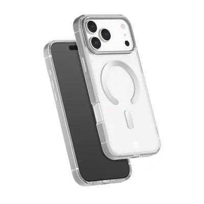 FORCE CASE Coque pour iPhone 17 Pro Max MagSafe Contour M&eacute;tal Antichocs 2m Premium  Gris