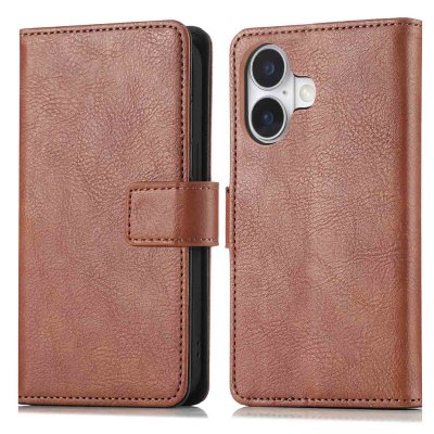 IMOSHION Coque pour iPhone 17 Similicuir Marron