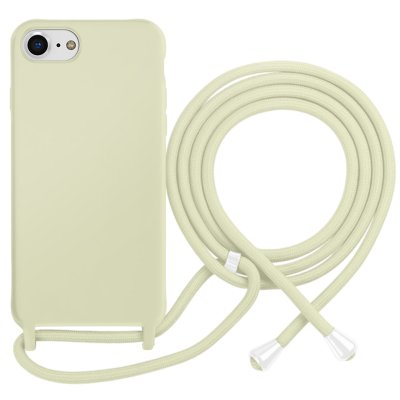 MOXIE Coque pour iPhone 7 / 8 en TPU Premium Color Lace avec Cordon Tour de Cou Vert p&acirc;le