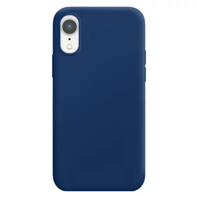 MOXIE Coque pour iPhone XR Edition Color Skin en TPU avec Int&eacute;rieur Doux Bleu marine