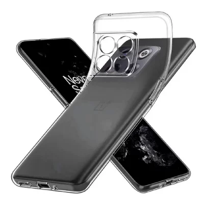 HTDMOBILES Coque Pour Oneplus 10t 5g - Housse Etui Silicone Gel Fine + Film Ecran - Transparent Tpu