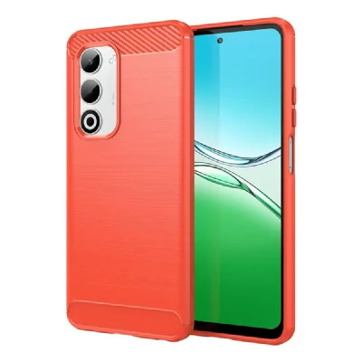 HTDMOBILES Coque pour Oppo A5 4G / 5G - housse etui silicone gel carbone + film ecran - ROUGE -