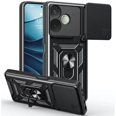 HTDMOBILES Coque Pour Oppo A5 Pro 4g / 5g - Housse Etui Rigide Anti Choc + Verre Trempe - Noir