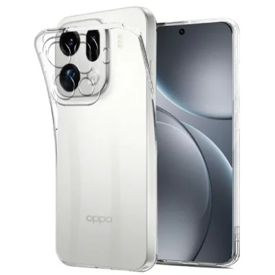 HTDMOBILES Coque Pour Oppo Find X9 Pro 5g - Housse Etui Silicone Gel Fine + Film Ecran - Transparent Tpu
