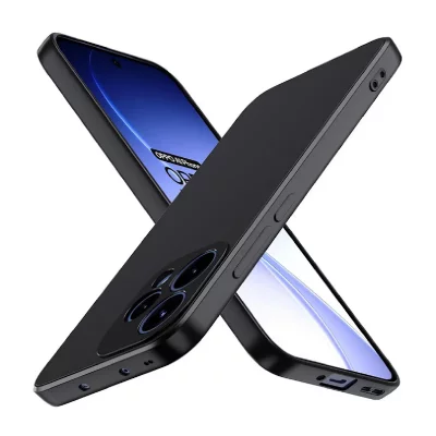 HTDMOBILES Coque Pour Oppo Reno 15 5g - Housse Etui Silicone Gel Fine + Film Ecran - Noir
