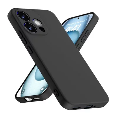HTDMOBILES Coque pour Oppo Reno 15 5G - housse etui silicone gel fine + verre trempe - NOIR