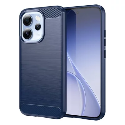 HTDMOBILES Coque pour Oppo Reno 15 Pro 5G - housse etui silicone gel carbone + film ecran - BLEU FONCE -