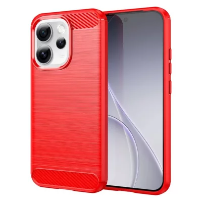 HTDMOBILES Coque pour Oppo Reno 15 Pro 5G - housse etui silicone gel carbone + film ecran - ROUGE -