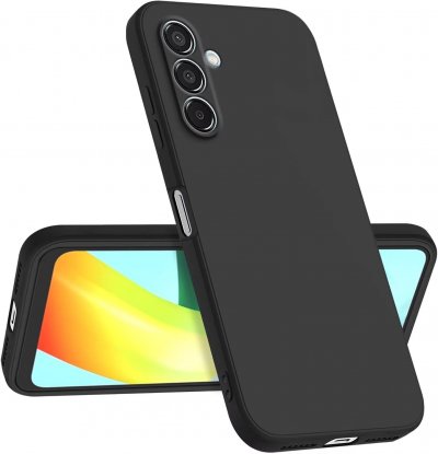 LITTLE BOUTIK Coque Pour Samsung A15 Silicone Noir 