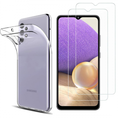 PHONILLICO Coque pour Samsung A32 4G et 2 Verres Tremp&eacute;