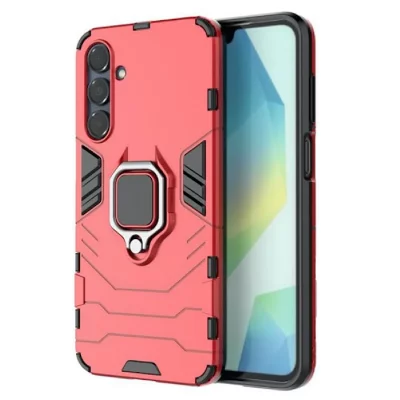 HTDMOBILES Coque pour Samsung Galaxy A17 5G - housse etui rigide anti choc + verre trempe - ROUGE