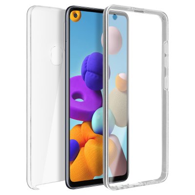 AVIZAR Coque pour Samsung Galaxy A21s Arri&egrave;re Rigide plus Avant Souple Antichoc Transparent 