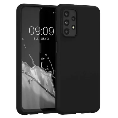 HTDMOBILES Coque Pour Samsung Galaxy A23 4g / 5g - Housse Etui Silicone Gel Fine + Film Ecran - Noir