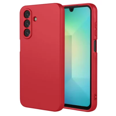 HTDMOBILES Coque pour Samsung Galaxy A26 5G - housse etui silicone gel fine + film ecran - ROUGE