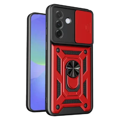 HTDMOBILES Coque Pour Samsung Galaxy A37 5g - Housse Etui Rigide Anti Choc + Film Ecran - Rouge