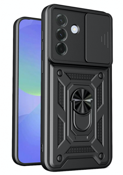 HTDMOBILES Coque pour Samsung Galaxy A37 5G - housse etui rigide anti choc + verre trempe - NOIR
