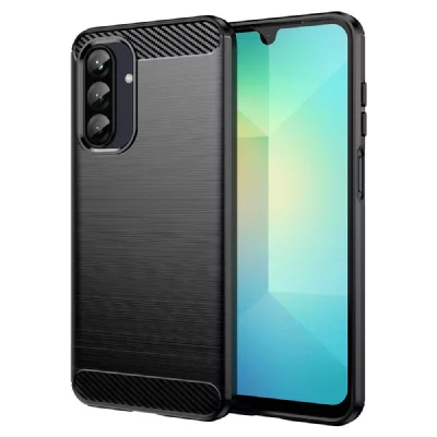 HTDMOBILES Coque pour Samsung Galaxy A37 5G - housse etui silicone gel carbone + film ecran - NOIR -