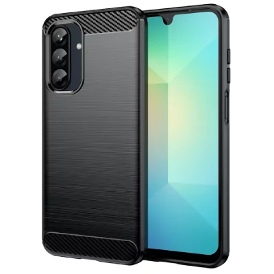 HTDMOBILES Coque Pour Samsung Galaxy A37 5g - Housse Etui Silicone Gel Carbone + Verre Trempe - Noir