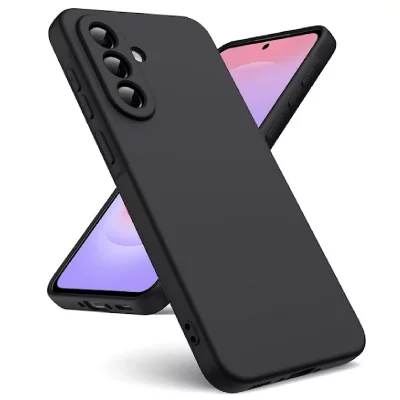 HTDMOBILES Coque Pour Samsung Galaxy A37 5g - Housse Etui Silicone Gel Fine + Film Ecran - Noir