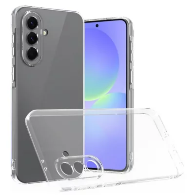 HTDMOBILES Coque pour Samsung Galaxy A37 5G - housse etui silicone gel fine + film ecran - TRANSPARENT -