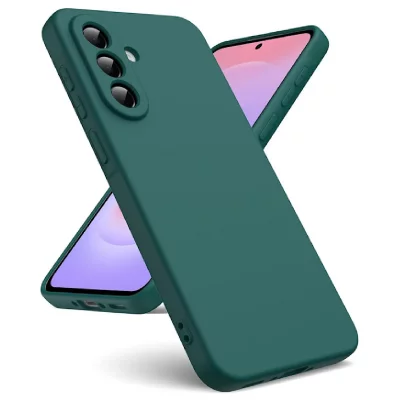 HTDMOBILES Coque Pour Samsung Galaxy A37 5g - Housse Etui Silicone Gel Fine + Film Ecran - Vert