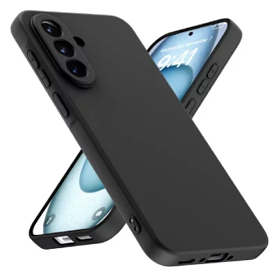 HTDMOBILES Coque pour Samsung Galaxy A37 5G - housse etui silicone gel fine + verre trempe - NOIR -