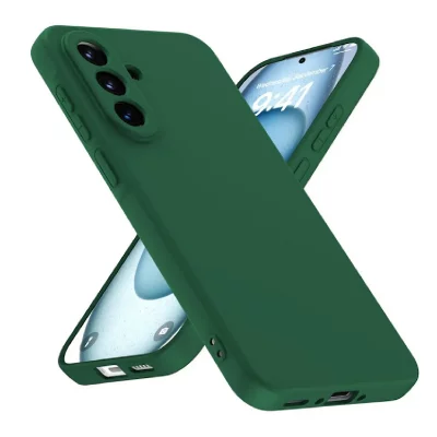 HTDMOBILES Coque pour Samsung Galaxy A37 5G - housse etui silicone gel fine + verre trempe - VERT -