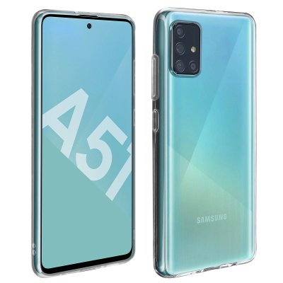 AVIZAR Coque pour Samsung Galaxy A51 Silicone Souple et Film Verre Tremp&eacute; 9H Transparent 
