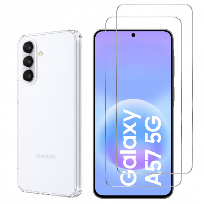 PHONILLICO Coque pour Samsung Galaxy A57 5G et 2 Verres Tremp&eacute; Film Protection Ecran