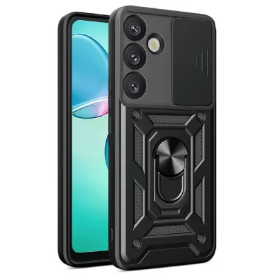 HTDMOBILES Coque pour Samsung Galaxy A57 5G - housse etui rigide anti choc + verre trempe - NOIR