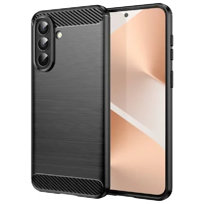 HTDMOBILES Coque pour Samsung Galaxy A57 5G - housse etui silicone gel carbone + film ecran - NOIR -