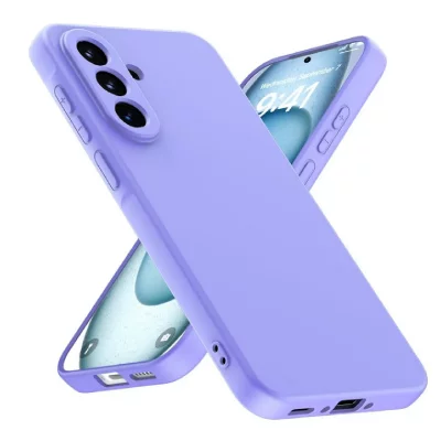 HTDMOBILES Coque pour Samsung Galaxy A57 5G - housse etui silicone gel fine + film ecran - MAUVE