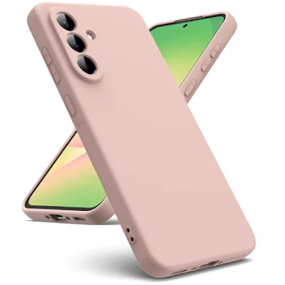HTDMOBILES Coque Pour Samsung Galaxy A57 5g - Housse Etui Silicone Gel Fine + Film Ecran - Rose