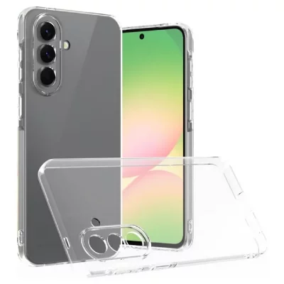 HTDMOBILES Coque pour Samsung Galaxy A57 5G - housse etui silicone gel fine + film ecran - TRANSPARENT -