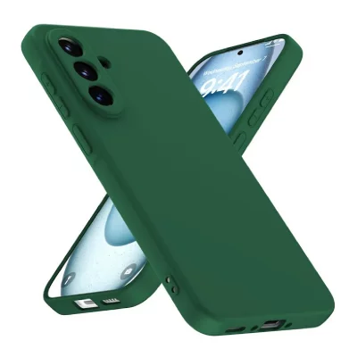 HTDMOBILES Coque Pour Samsung Galaxy A57 5g - Housse Etui Silicone Gel Fine + Film Ecran - Vert