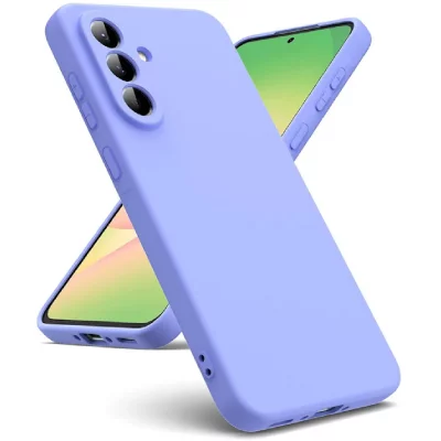 HTDMOBILES Coque pour Samsung Galaxy A57 5G - housse etui silicone gel fine + verre trempe - MAUVE -