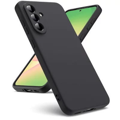HTDMOBILES Coque pour Samsung Galaxy A57 5G - housse etui silicone gel fine + verre trempe - NOIR -
