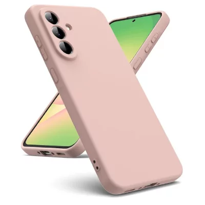 HTDMOBILES Coque pour Samsung Galaxy A57 5G - housse etui silicone gel fine + verre trempe - ROSE -