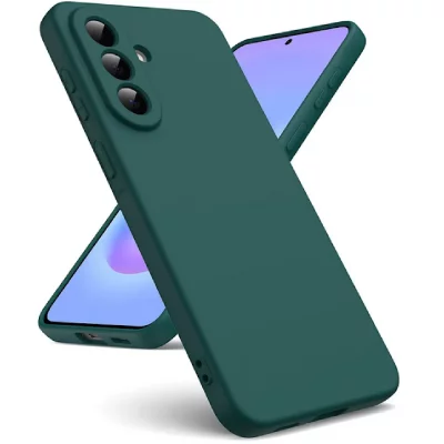 HTDMOBILES Coque pour Samsung Galaxy A57 5G - housse etui silicone gel fine + verre trempe - VERT -
