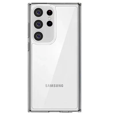 CRONG Coque pour Samsung Galaxy S23 Ultra Crystal Shield Ultra R&eacute;sistant &Eacute;l&eacute;gant Transparent - Neuf