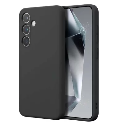 CRONG Coque pour Samsung Galaxy S24 Plus Color Cover en Silicone souple Noir - Neuf
