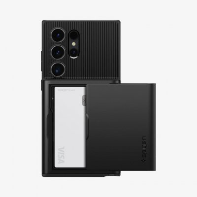 SPIGEN Coque pour Samsung Galaxy S24 Ultra  Slim Armor CS Noir