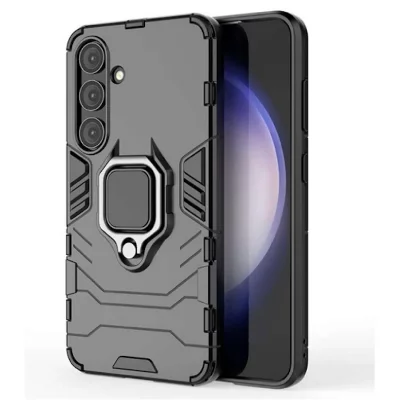 HTDMOBILES Coque pour Samsung Galaxy S25 5G - housse etui rigide anti choc + verre trempe - NOIR