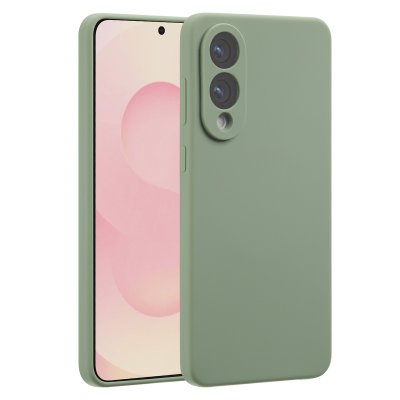 ACCEZZ Coque pour Samsung Galaxy S25 Edge en silicone Cooper Vert