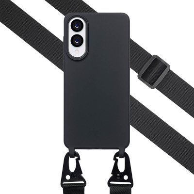 SELENCIA Coque pour Samsung Galaxy S25 Edge en silicone Noir