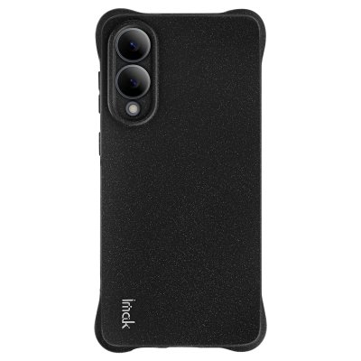 IMAK Coque pour Samsung Galaxy S25 Edge Silicone Antichoc Coins Bumper Noir