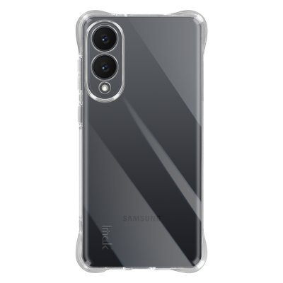 IMAK Coque pour Samsung Galaxy S25 Edge Silicone Antichoc Coins Bumper Transparent
