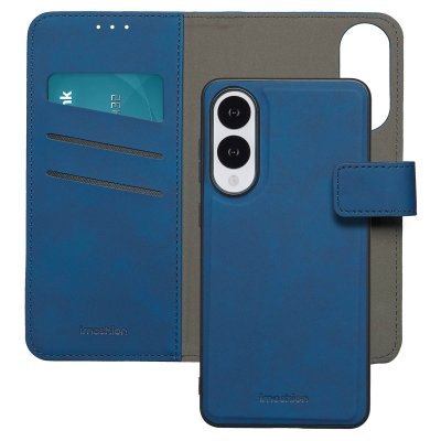 IMOSHION Coque pour Samsung Galaxy S25 Edge Similicuir Bleu