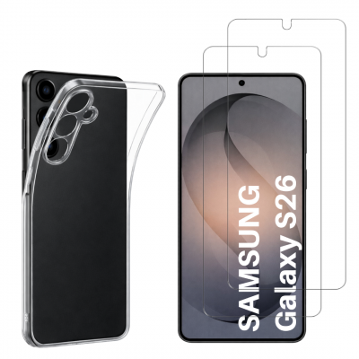 PHONILLICO Coque pour Samsung Galaxy S26 et 2 Verres Tremp&eacute; Film Protection Ecran